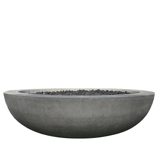 Moderno 70 Fire Bowl in Natural finish in a white background