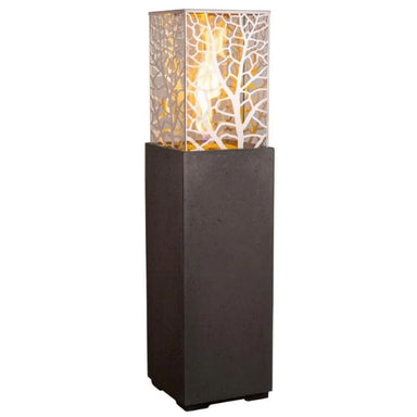 American Fyre Designs Magnolia Lantern Black Lava Color in White Background