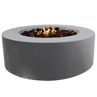 Stonelum Coliseo 01 Concrete Round Fire Pit Natural Concrete in White Background