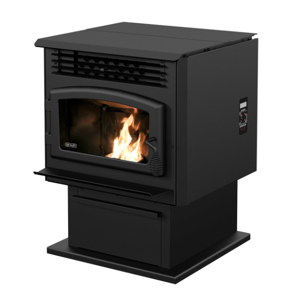 Drolet ECO-55 Pellet Stove DP00070 side view in white background