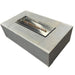 Rectangular Ready to Finish Fire Pit Kit With Linear Burner on White Background