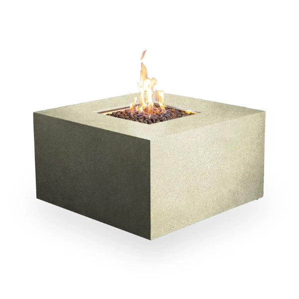 Starfire Designs Beton Square Concrete LPT Fire Pit Sand with White Background