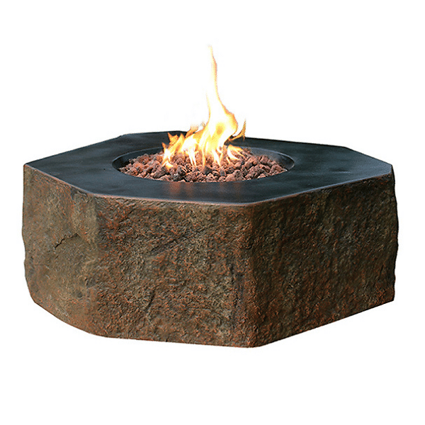 Elementi Columbia Hexagon Concrete Fire Pit Table