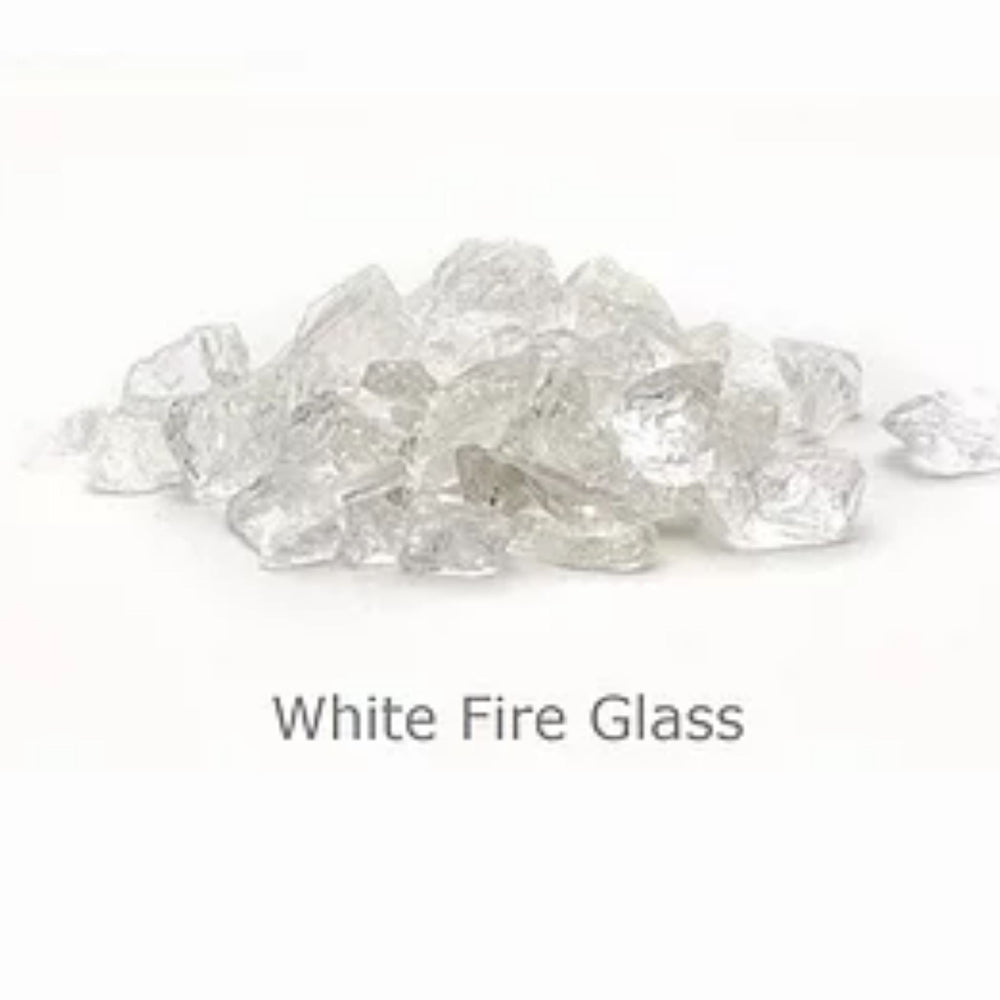 Pottery Works white fireglass sample